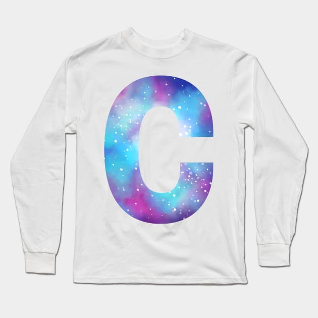 Letter C galaxy Long Sleeve T-Shirt by PanyaCreative